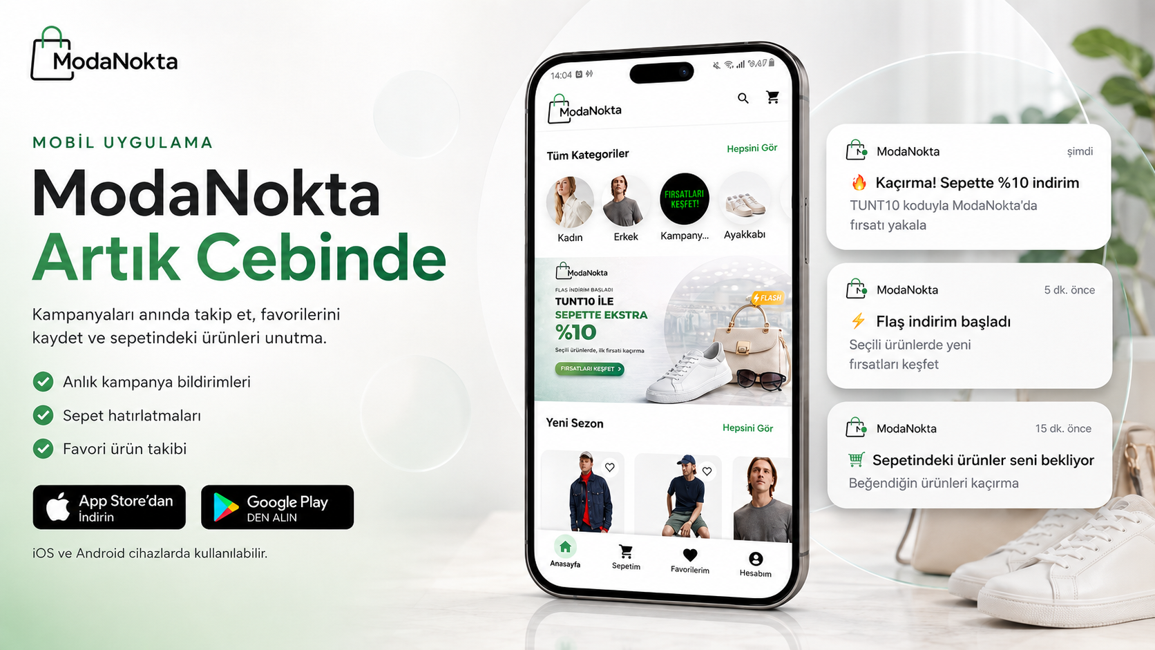 ModaNokta mobil uygulama tanıtımı